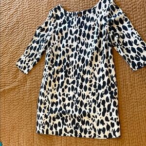 Boden Black and White Sheath Dress with Raglan Sleeves